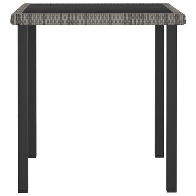 Ebern Designs Garden Dining Table Gray 27.6"X27.6"X28.7" Poly Rattan - Image 0