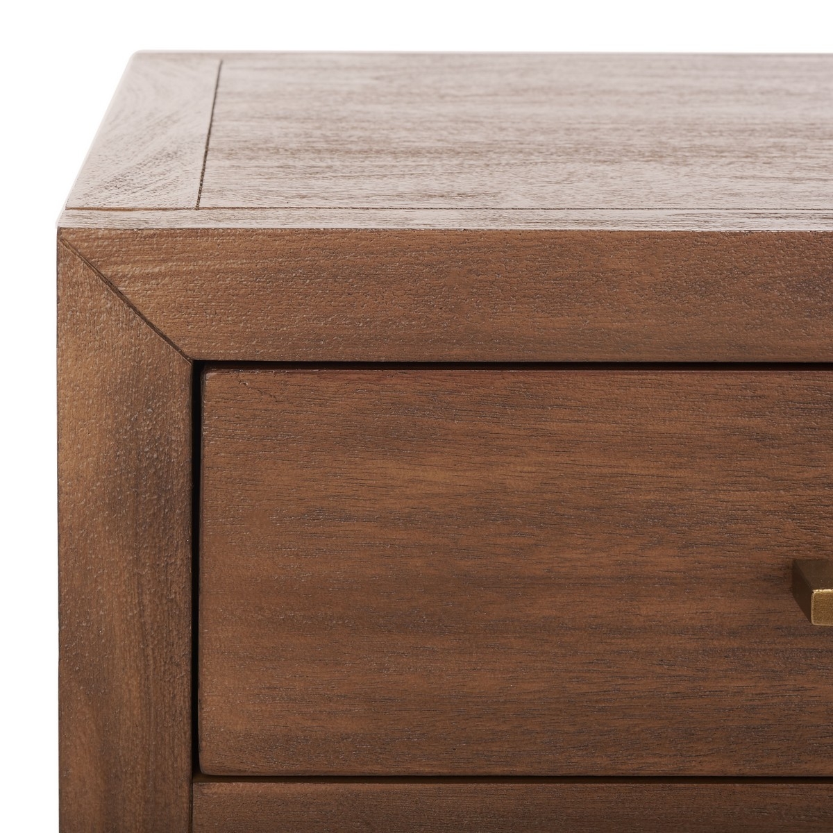 Ariella 3 Drawer Wood Nightstand - Brown - Image 3