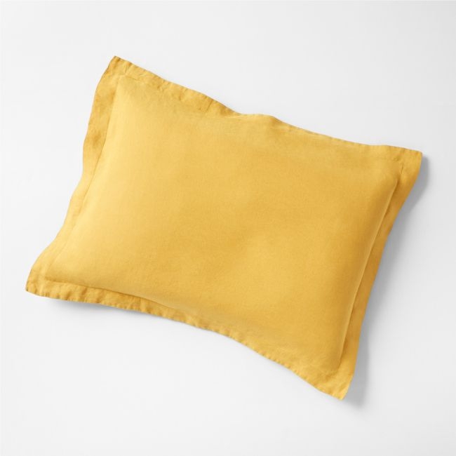 Aire Natural Hemp Savannah Yellow Standard Bed Pillow Sham - Image 0