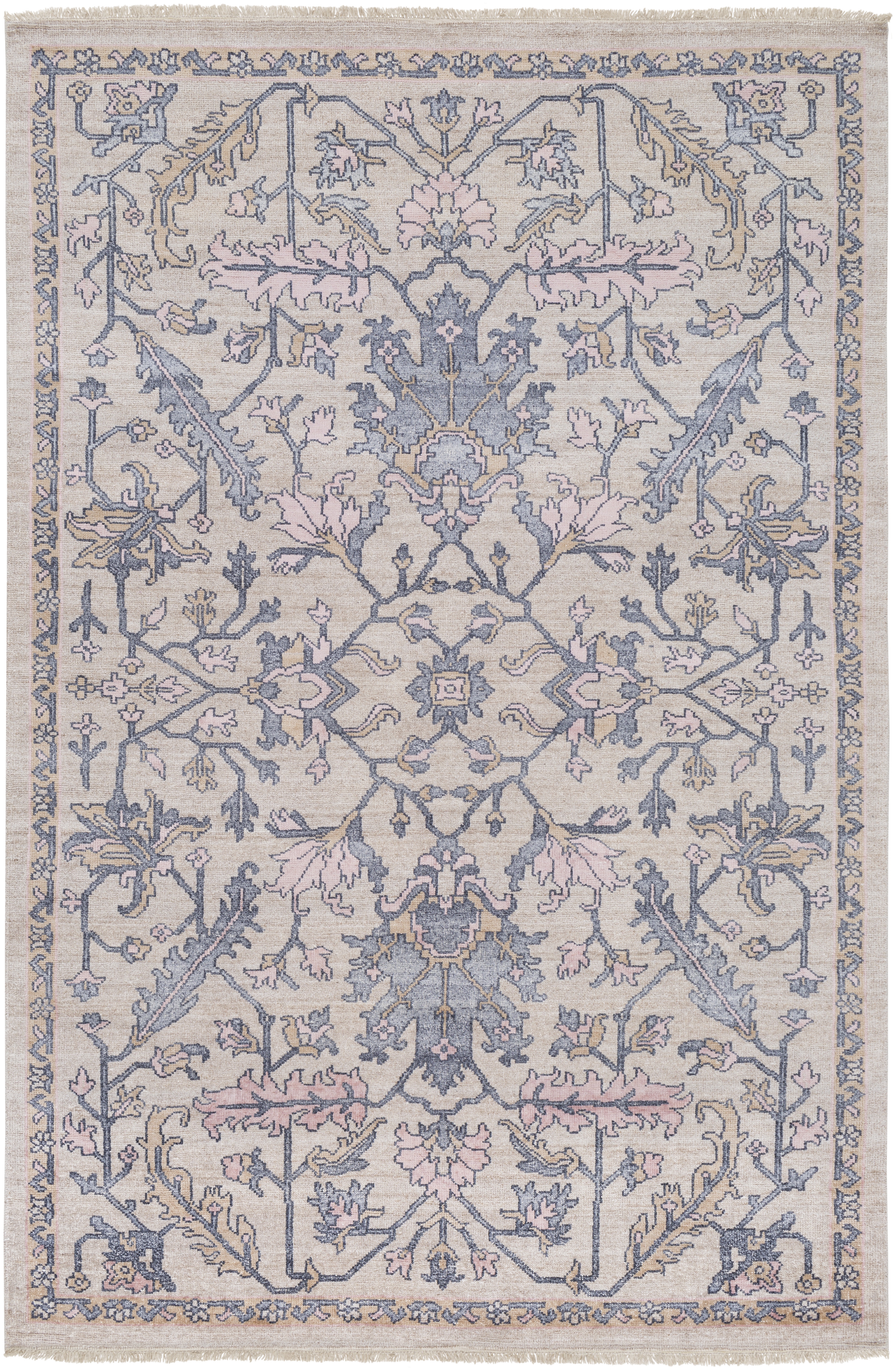 Gorgeous Beige Indoor 9' x 13' Handmade Rug - Image 0