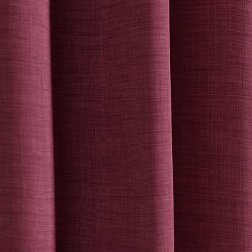 Solid European Flax Linen Curtain, Currant, 48"x84" - Image 1