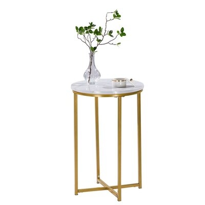 Brucker Marble Top Frame End Table - Image 0