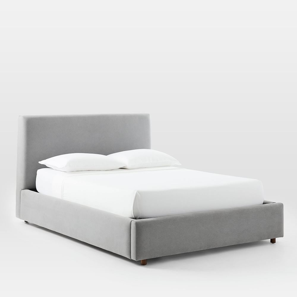 Haven Storage Bed, King, Performance Washed Canvas Storm Gray - Image 0