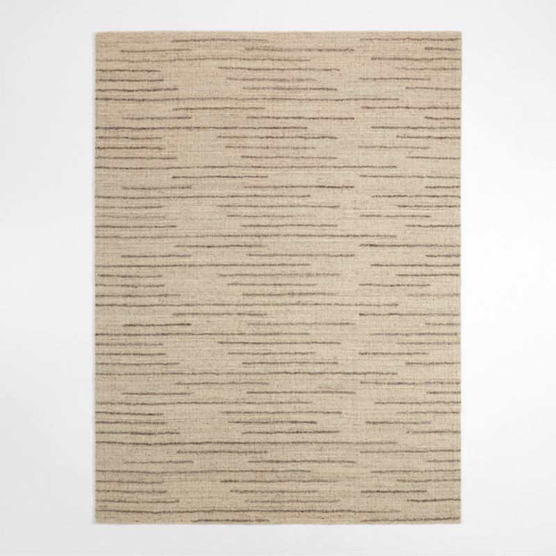 Udaipur Textured Wool Handwoven Stone Grey Area Rug 10'x14' - Image 2