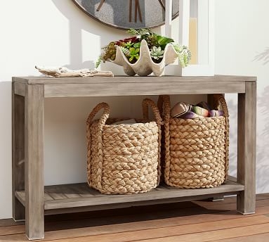 Indio FSC(R) Eucalyptus Console Table, Weathered Gray - Image 1