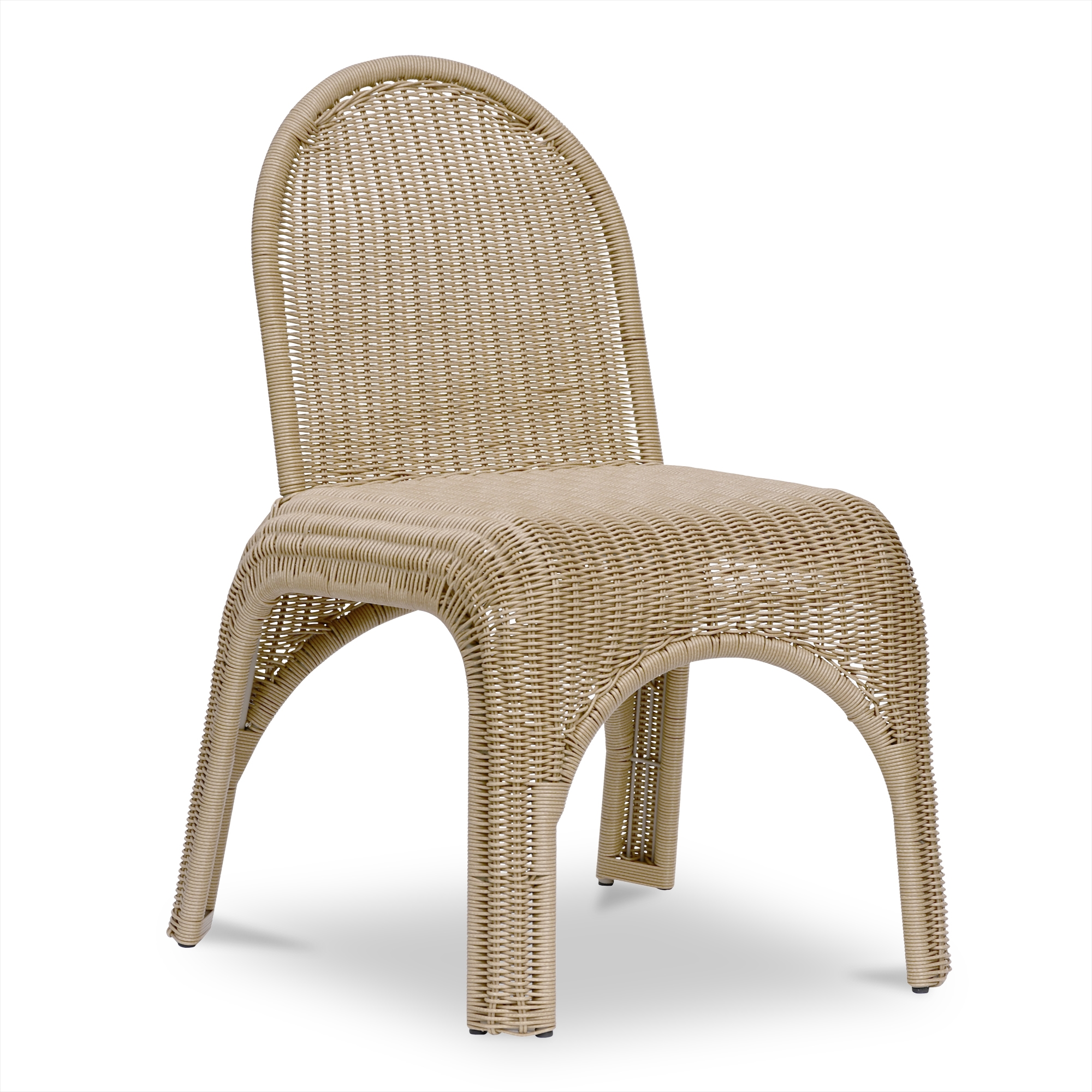 Kendall Outdoor Dining Chair Natural-Set of Two - Image 1