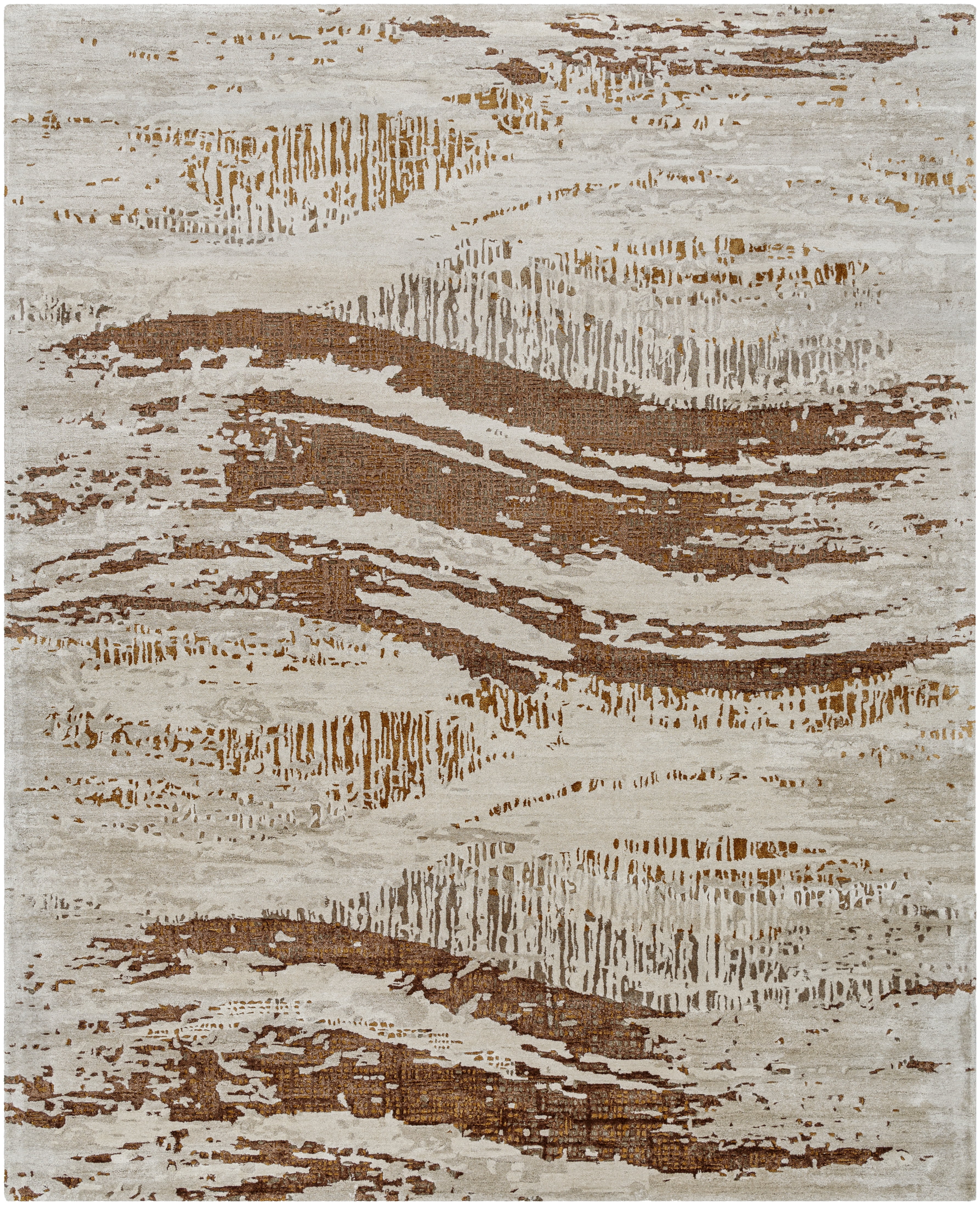 Opulence Beige Indoor 3' x 10' Handmade Rug - Image 0