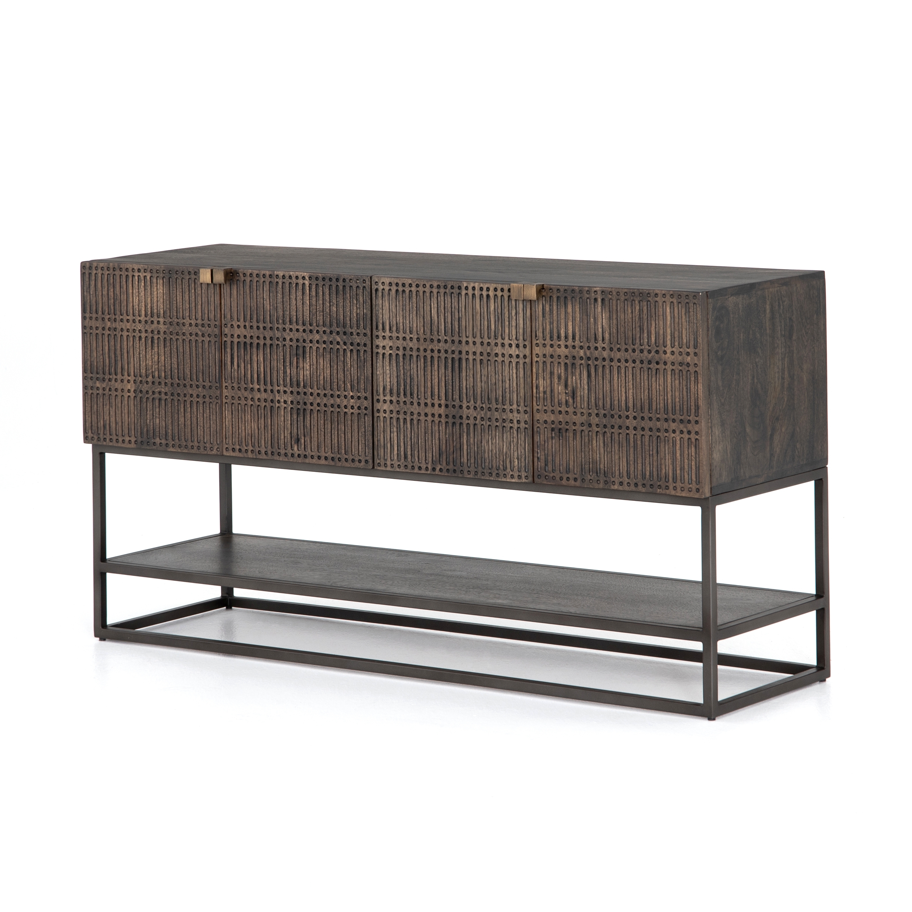 Kelby Small Media Console-Vintage Brown - Image 0