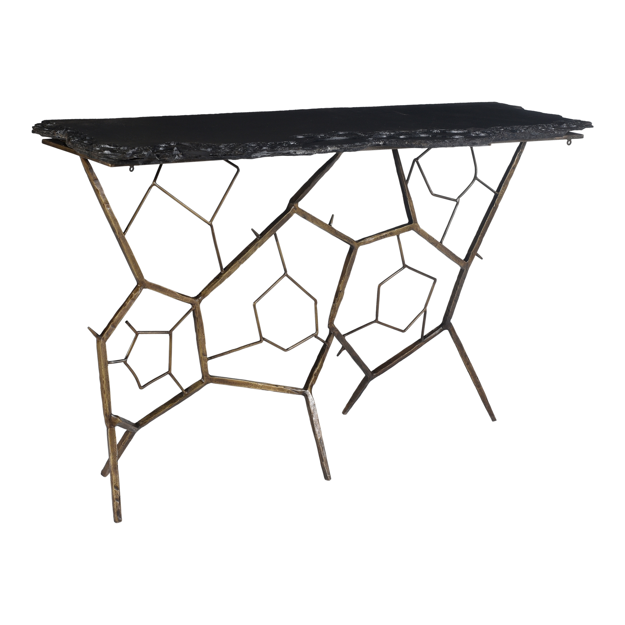 Nate Slate Console Table Dark Grey - Image 1