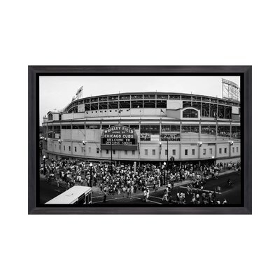 Wrigley Field in B&W (from 8/8/88 - the First Night Game That Never Happened), Chicago, Illinois, USA - Photograph Print - Image 0