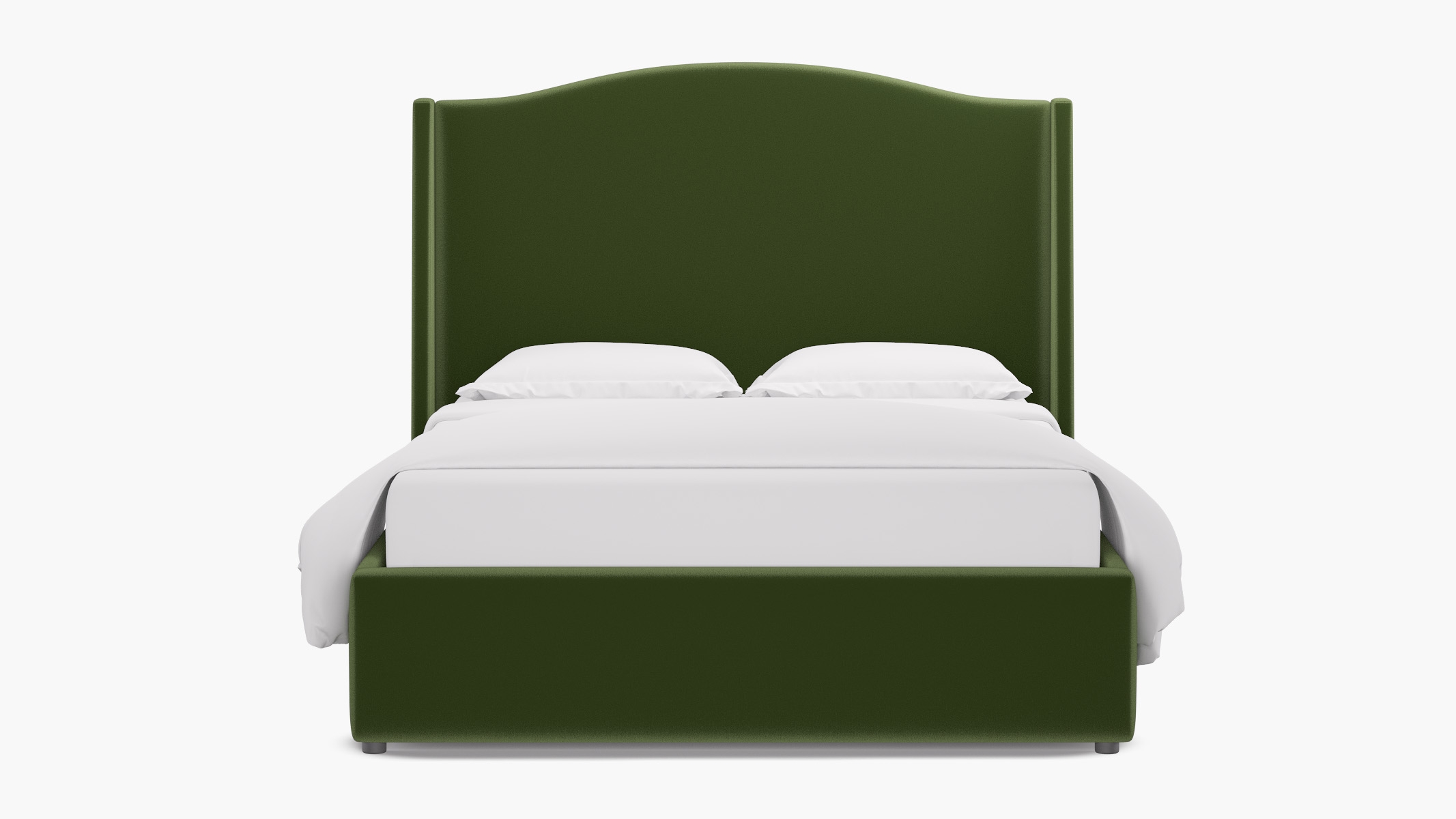 Curved Wingback Bed, Essex Performance Velvet, Queen - Image 0