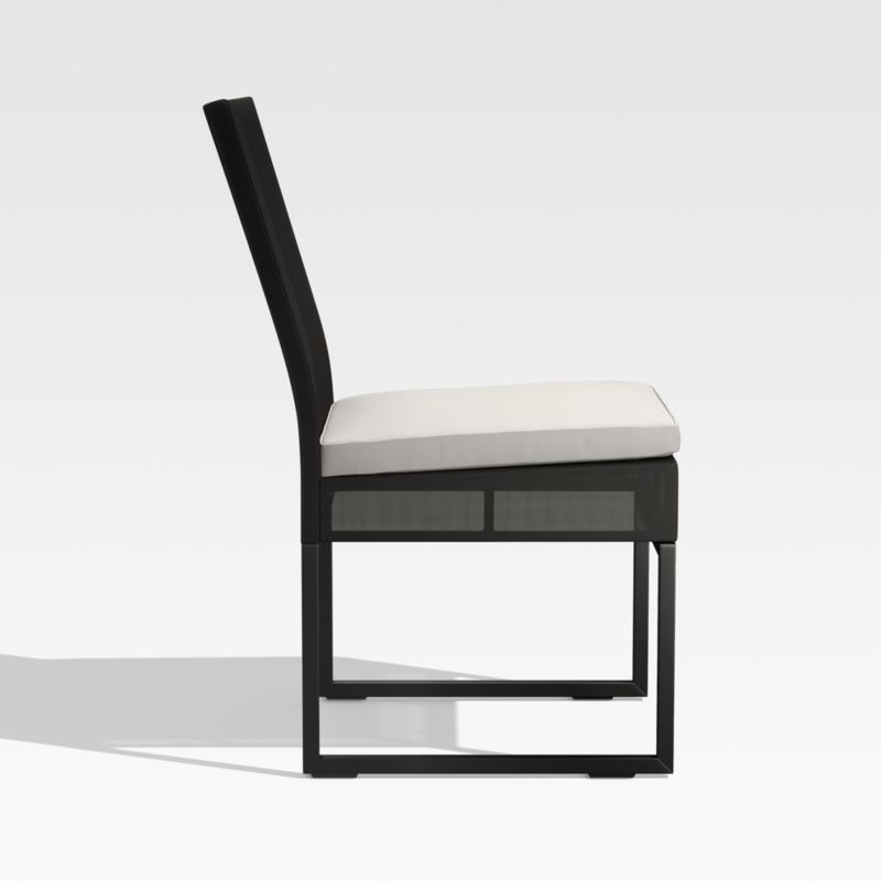 Dune Black and White Outdoor Dining Side Chair - Image 2