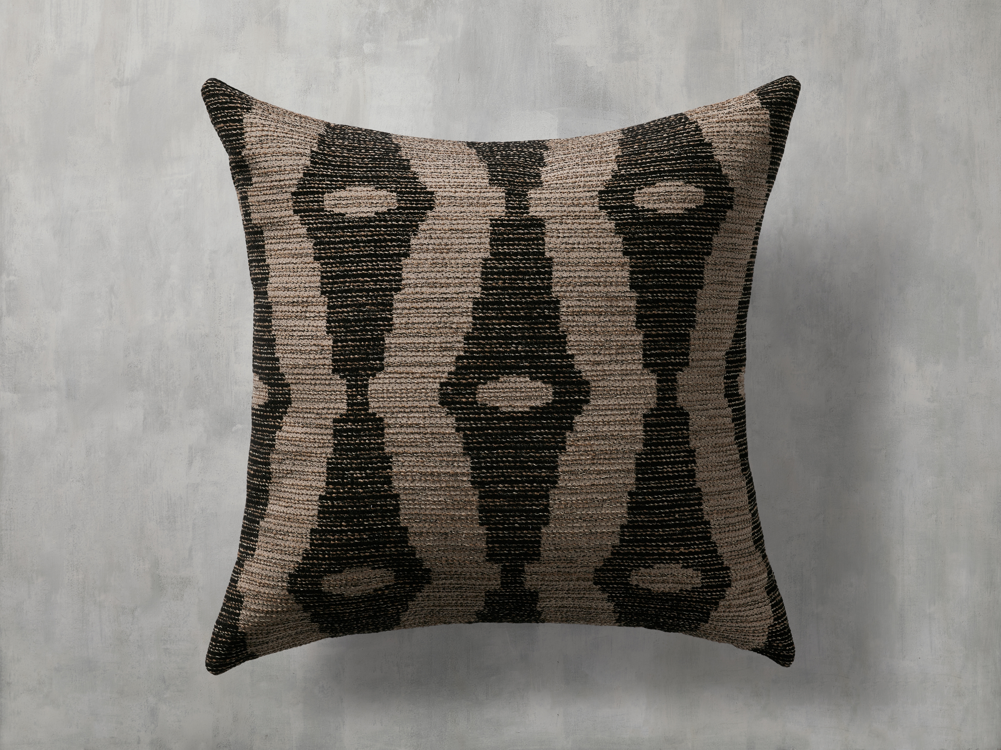 Montara Outdoor Pillow in Cotton Black  Carbon - Image 0
