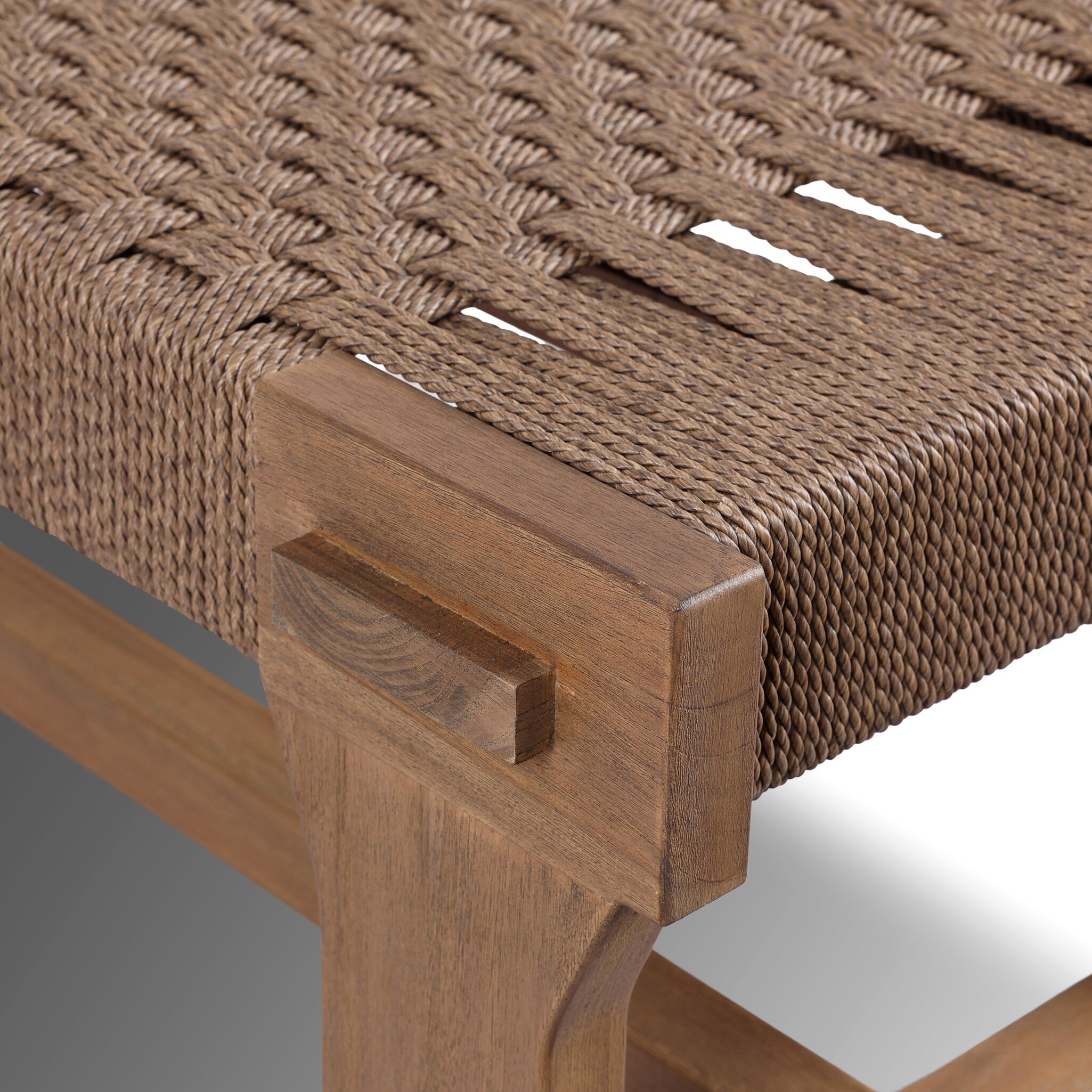 Moxie Outdoor Bench - Dark Textured Woven - Image 10