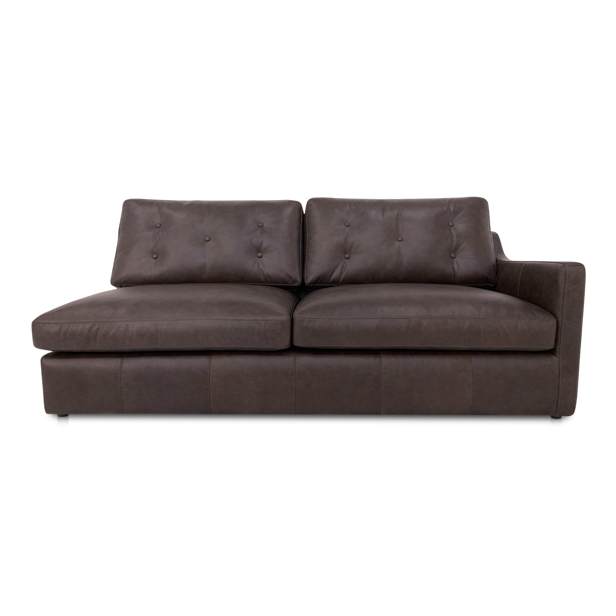 Thurlow Right Arm Facing Sofa Espresso Brown Leather - Image 0