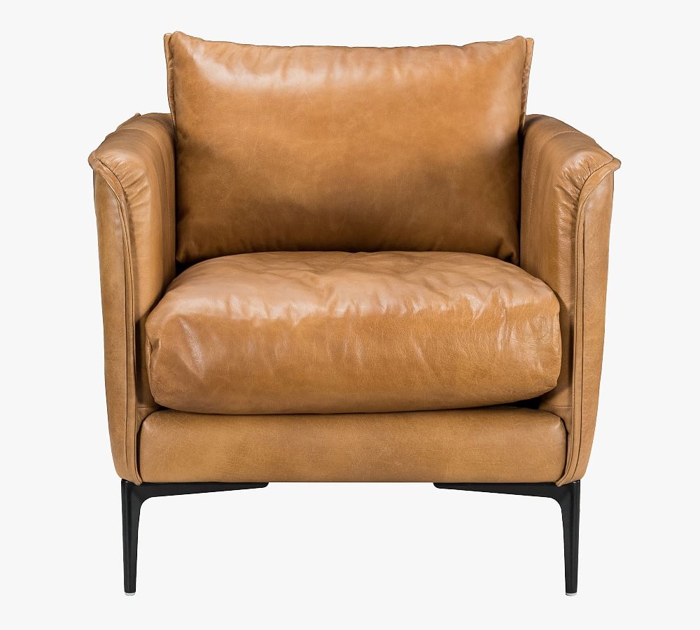 Waldorf Leather Armchair, Apricot - Image 0