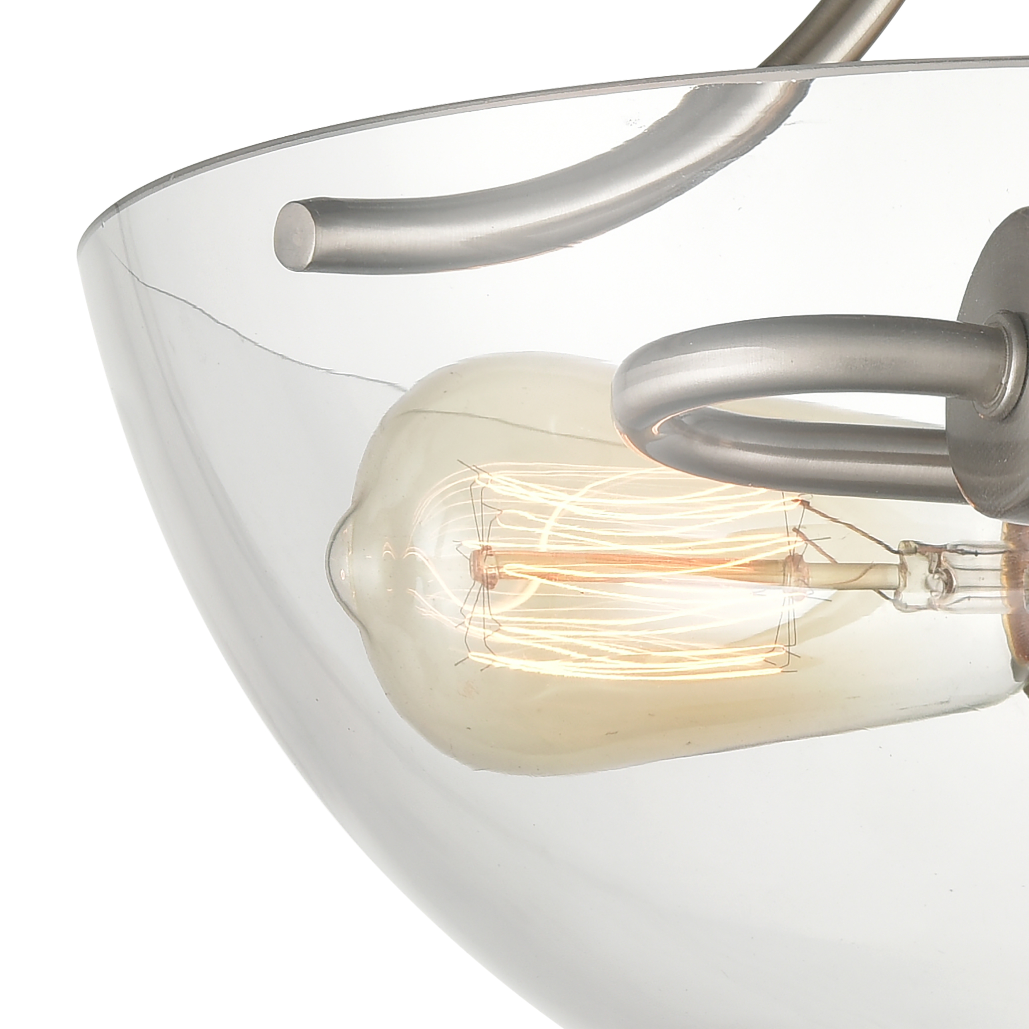 Astoria 15'' Wide 2-Light Semi Flush Mount - Brushed Nickel - Image 1