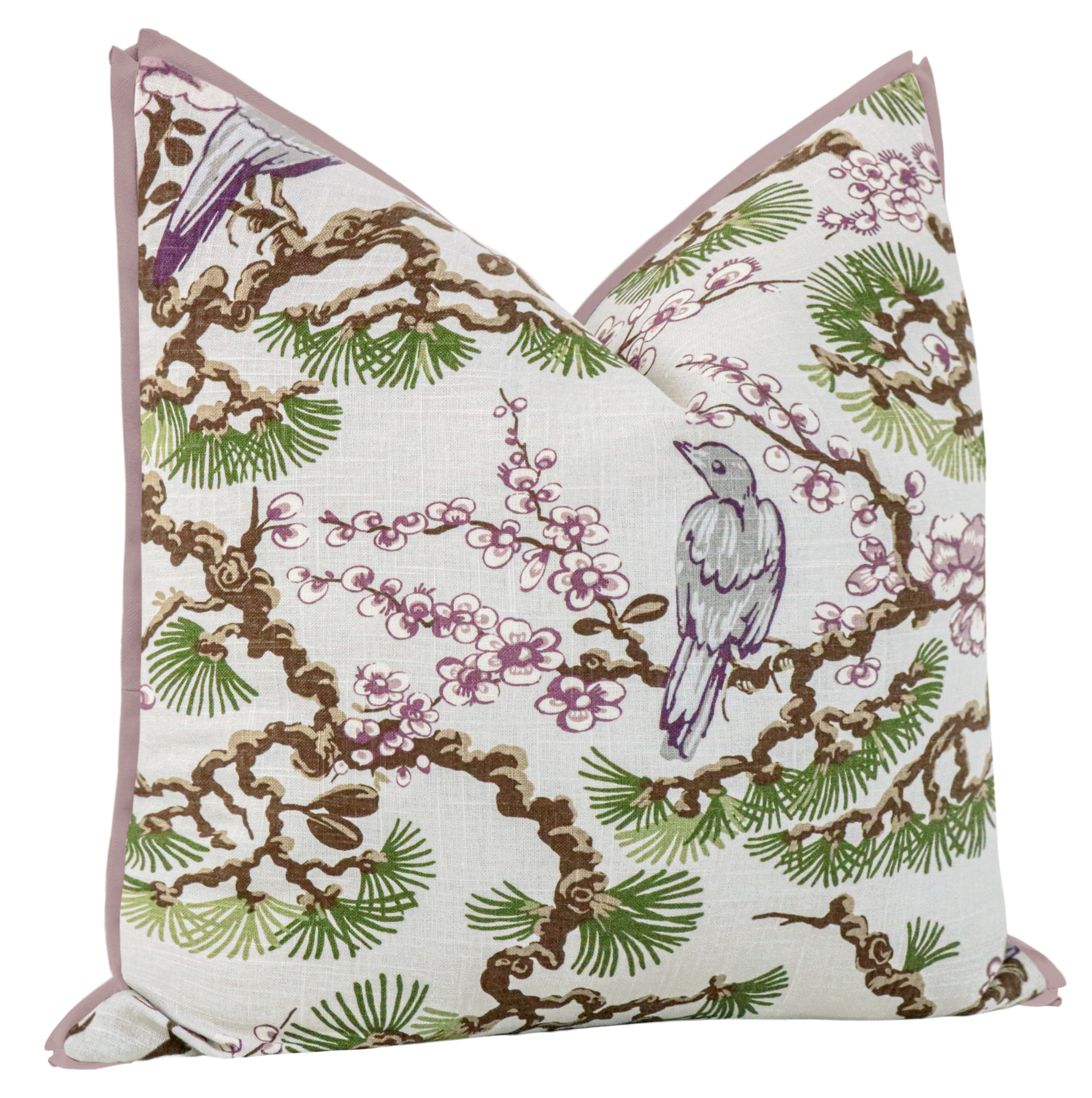 TRELLIS LINEN PRINT // FERN | LDC - SAMPLE 4" X 4" / BUTTERFLY FLANGE / Olive - Image 2