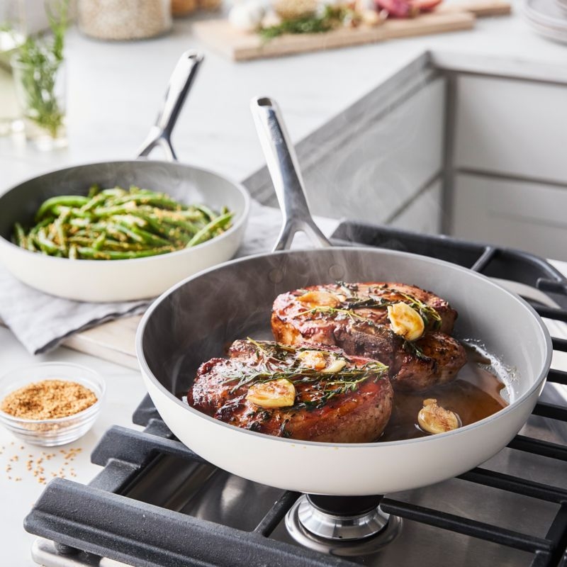 Greenpan ™ GP5 Cloud Cream Hard-Anodized Ceramic Non-Stick 14-Piece Cookware Set - Image 2