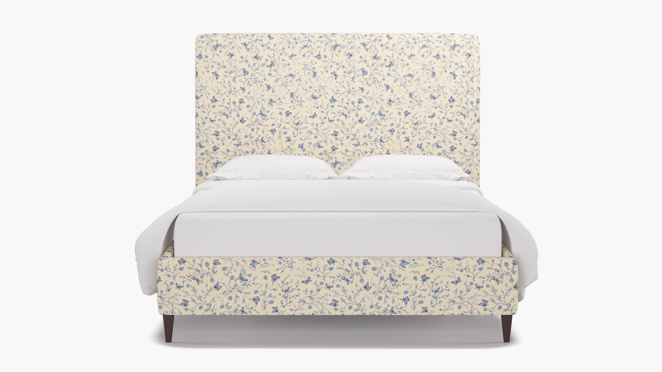 Classic Bed, Delft Mariposa, Espresso Square Tapered Leg, Twin - Image 0