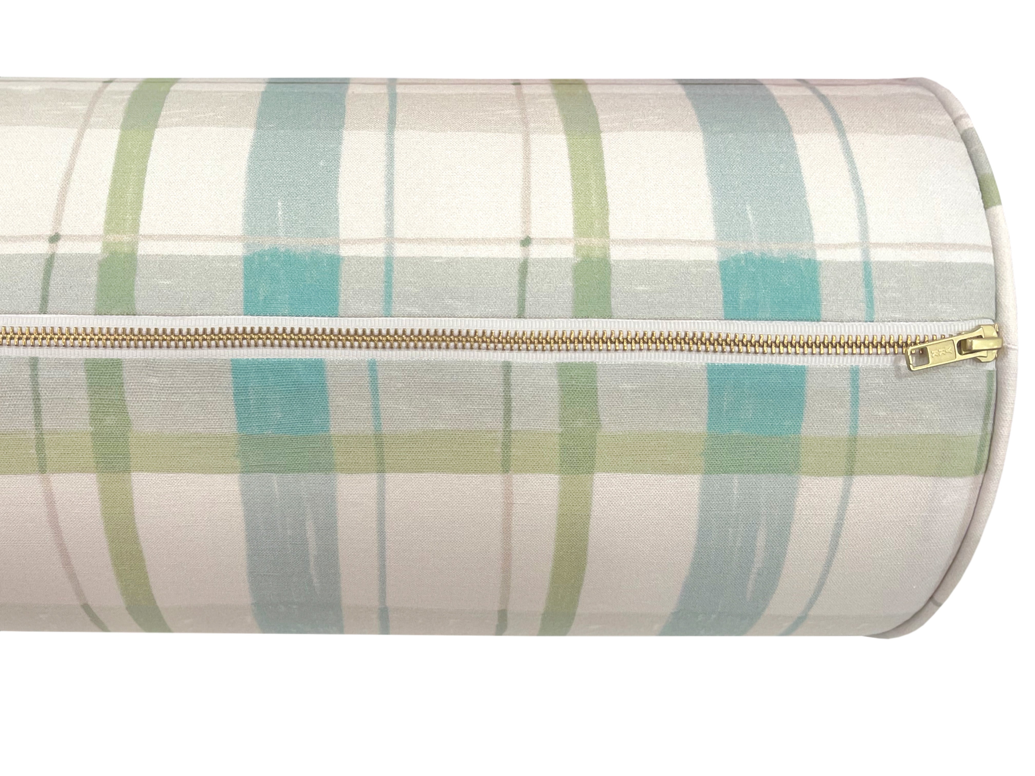 THE BOLSTER :: PLAID // NEUTRAL | TEIL TEXTILES - TWIN // 9" X 24" - Image 3