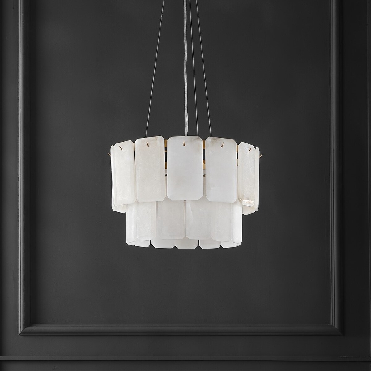 Fernandez Marble 2 Tier Chandelier - Gold / White - Safavieh - Image 2