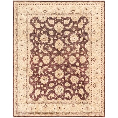 One-of-a-Kind Ibanez Hand-Knotted 2010s Ushak Brown/Cream 8' x 10'2" Wool Area Rug - Image 0
