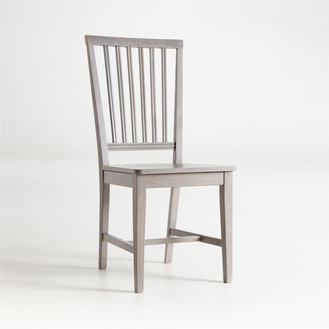 Village Dove Grey Wood Dining Chair - Image 0