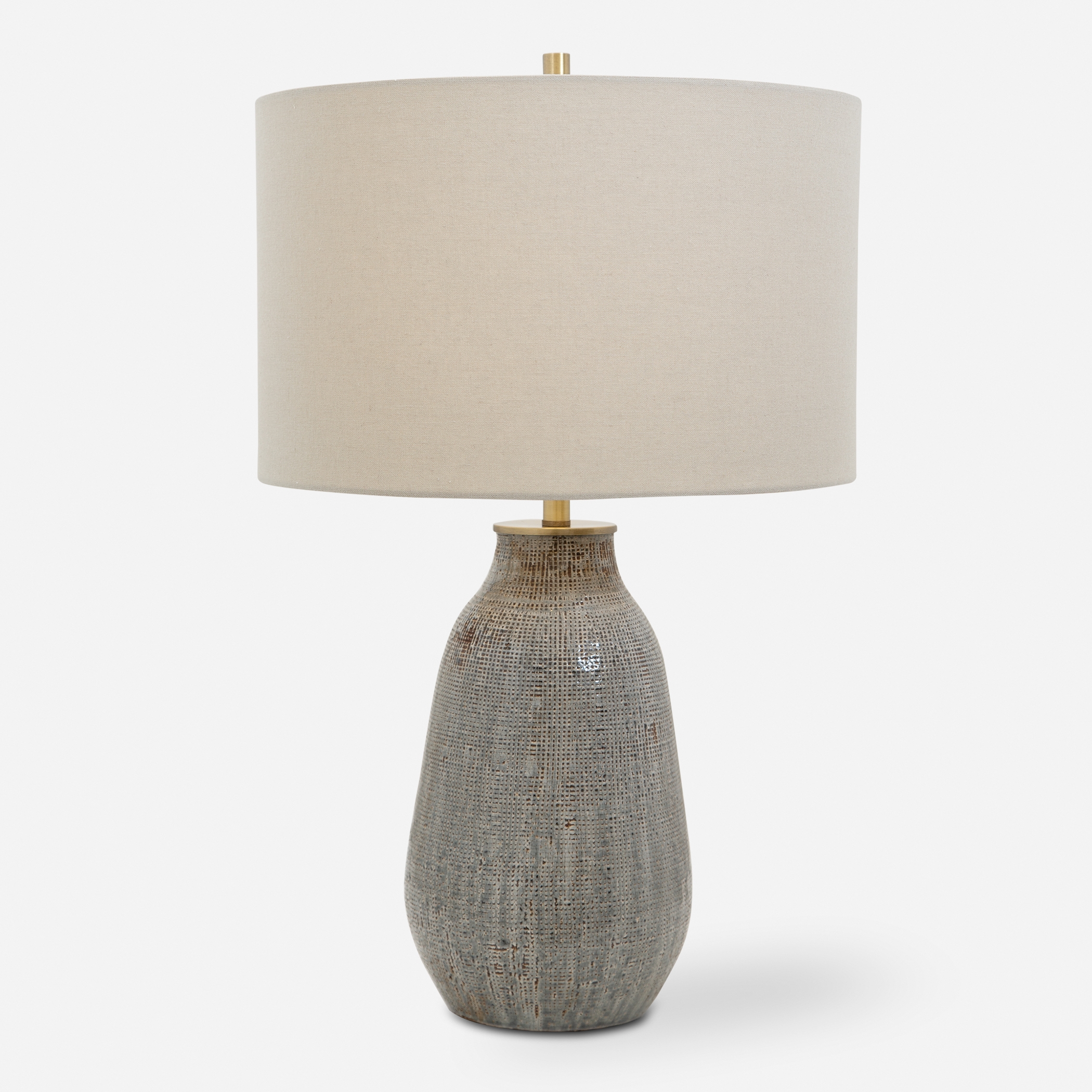 Monacan Gray Textured Table Lamp - Image 0