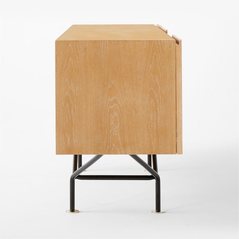 Paraggi 86" Cerused Oak Wood Credenza by Gianfranco Frattini - Image 6