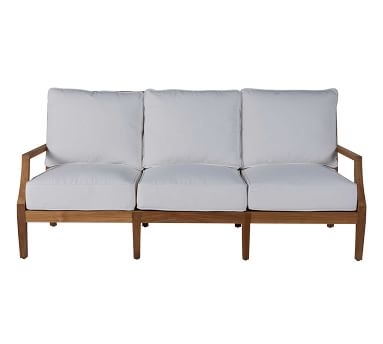 Kesao Sofa Cushion, Outdoor Canvas; Natural - Image 1
