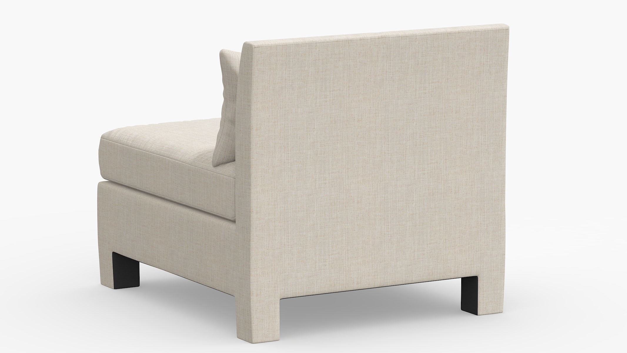 Modern Slipper Chair, Talc Everyday Linen - Image 3
