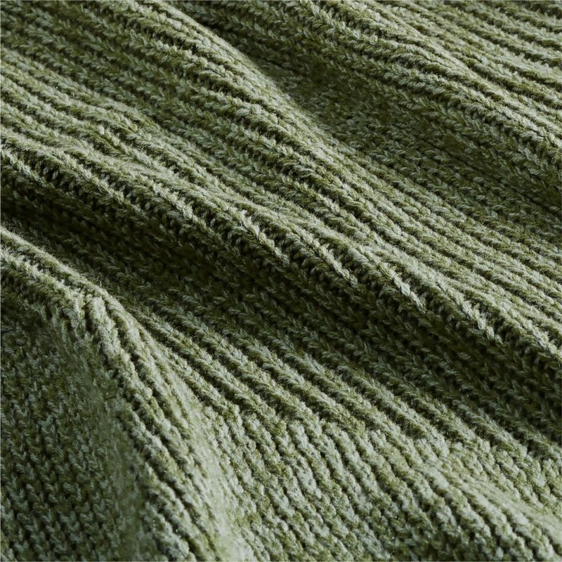 Sweater Knit 70"x55" Verte Green Throw Blanket - Image 1