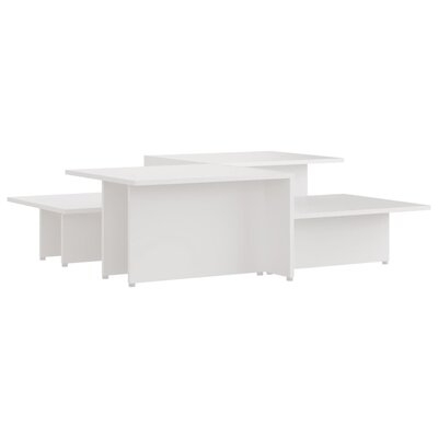 Latitude Run® Coffee Tables 2 Pcs High Gloss Gray 43.9"X19.7"X13" Chipboard - Image 0