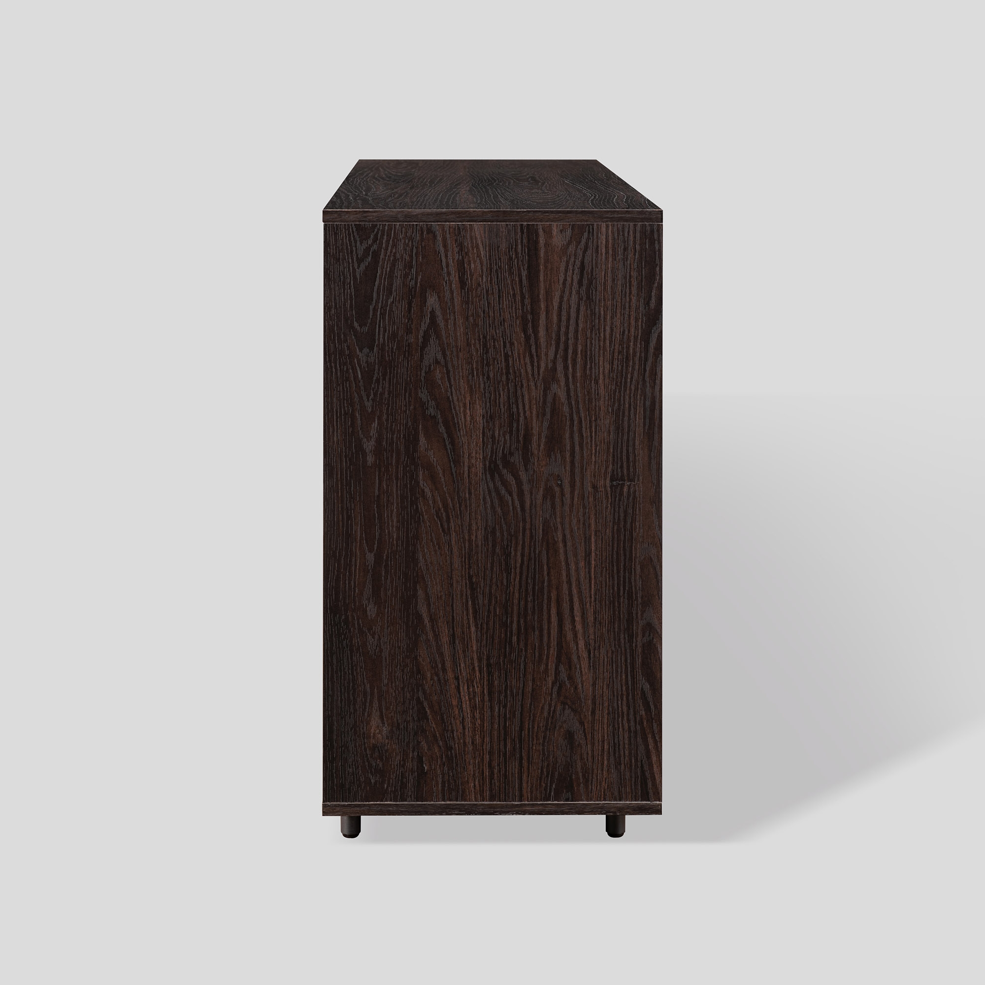 52" Contemporary Storage Sideboard - Dark Espresso/ Solid Black - Image 4