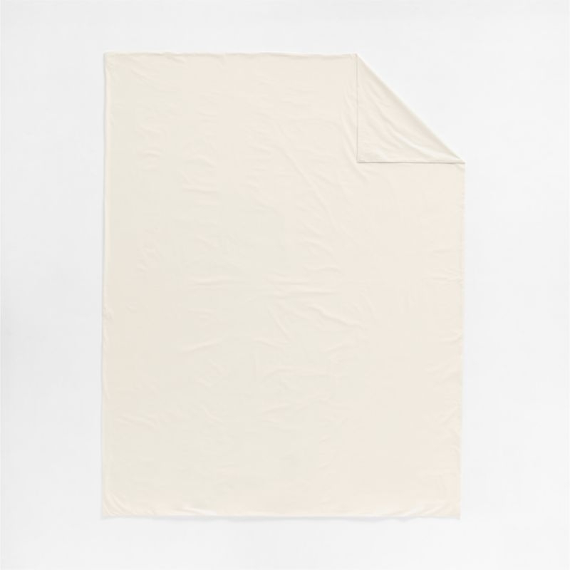 CozyCloud Washed Organic Cotton Pampas Ivory Twin XL Duvet Cover - Image 5