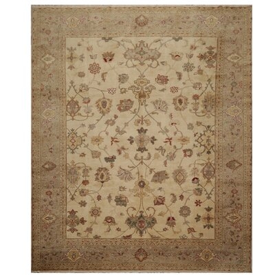 One-of-a-Kind Stephenville Hand-Knotted Oushak Ivory 9' x 11' Wool Area Rug - Image 0