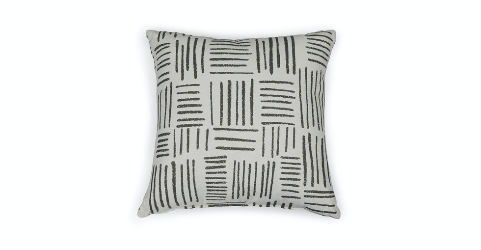 Rooth Jacquard Gray Indoor/Outdoor Pillow - Image 0