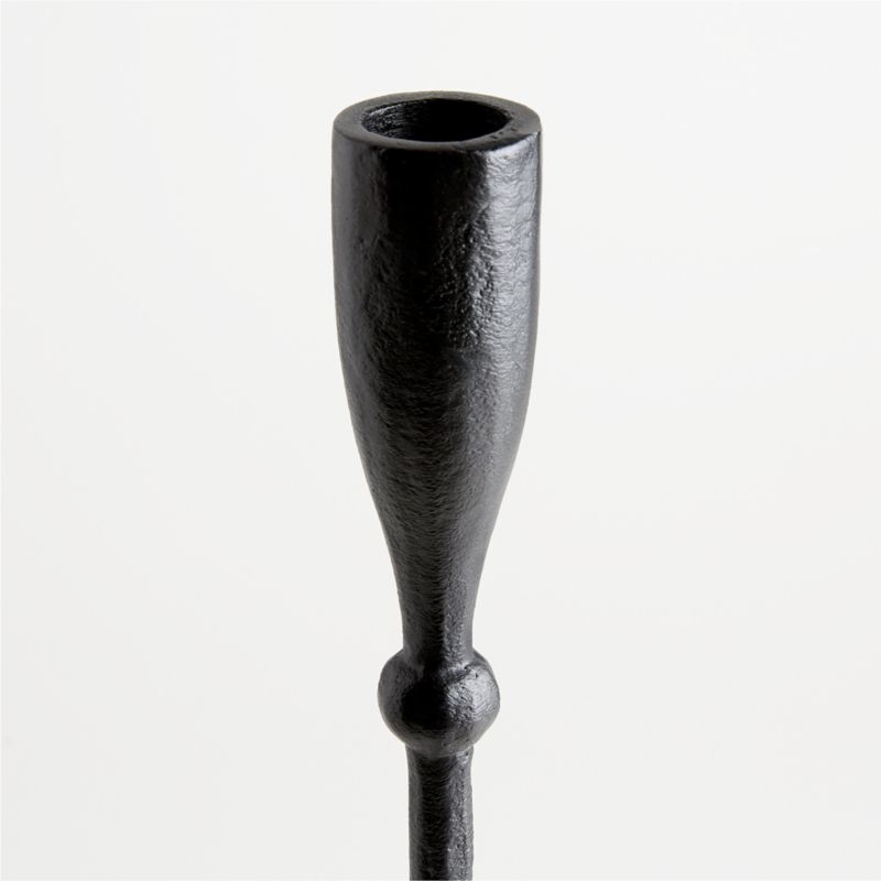 Ferric Black Metal Taper Candle Holders, Set of 3 - Image 1