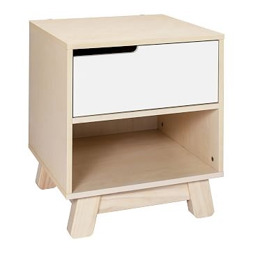 Hudson Nightstand with USB Port, White/Washed Natural, WE Kids - Image 1