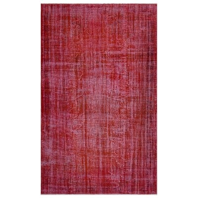 One-of-a-Kind Hand-Knotted 1960s Red 6'5" x 10'2" Area Rug - Image 0