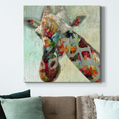 Paint Splash Giraffe-Premium Gallery Wrapped Canvas - Ready To Hang - Image 0