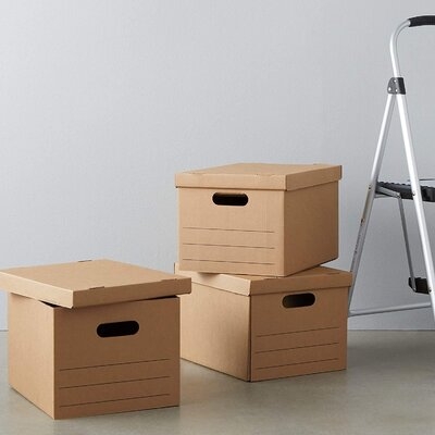 Moving Boxes With Lid And Handles - 15" X 10" X 12", Small, 20-Pack - Image 0