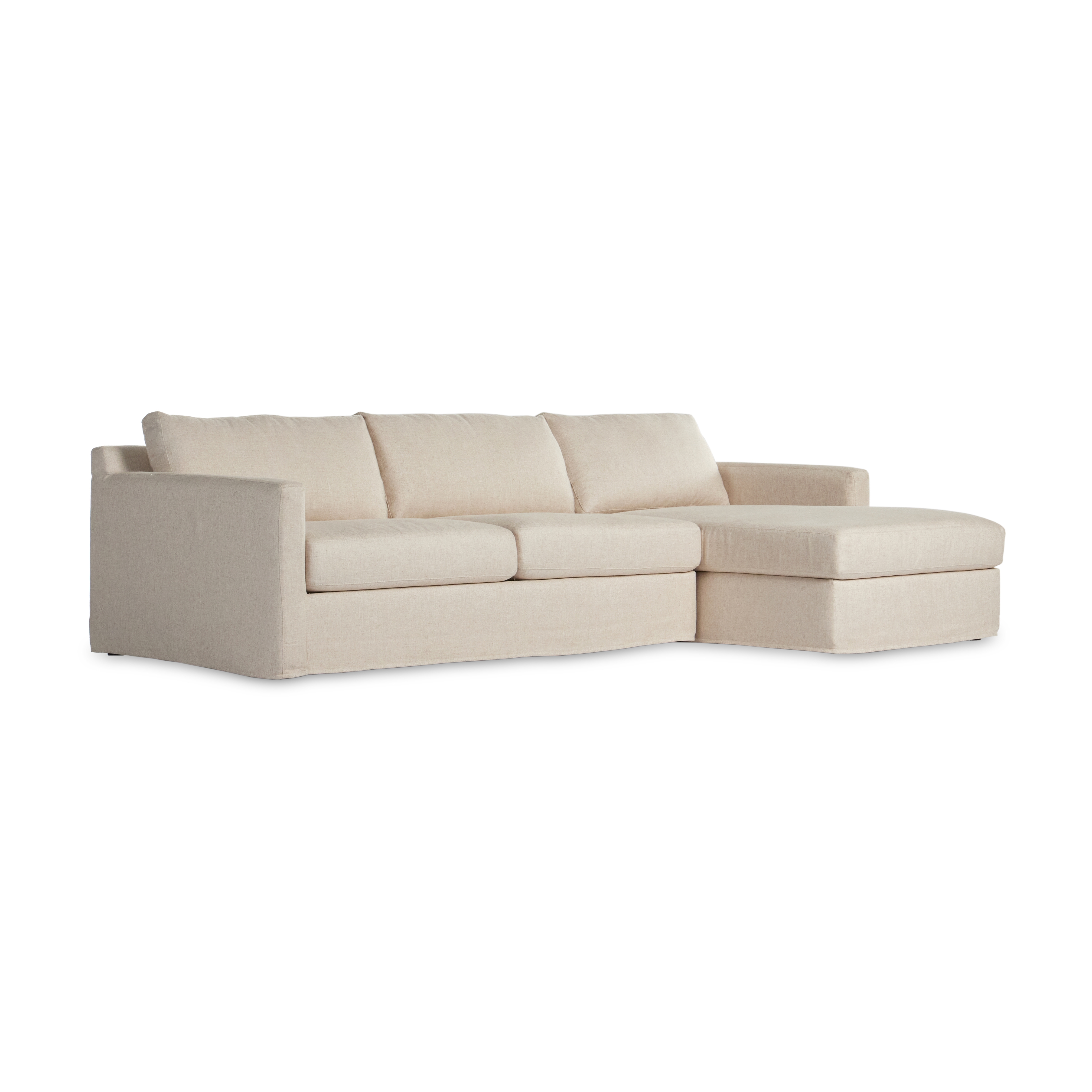 Hampton 2pc Slipcover Sec W/Raf Chs-Otml - Image 0