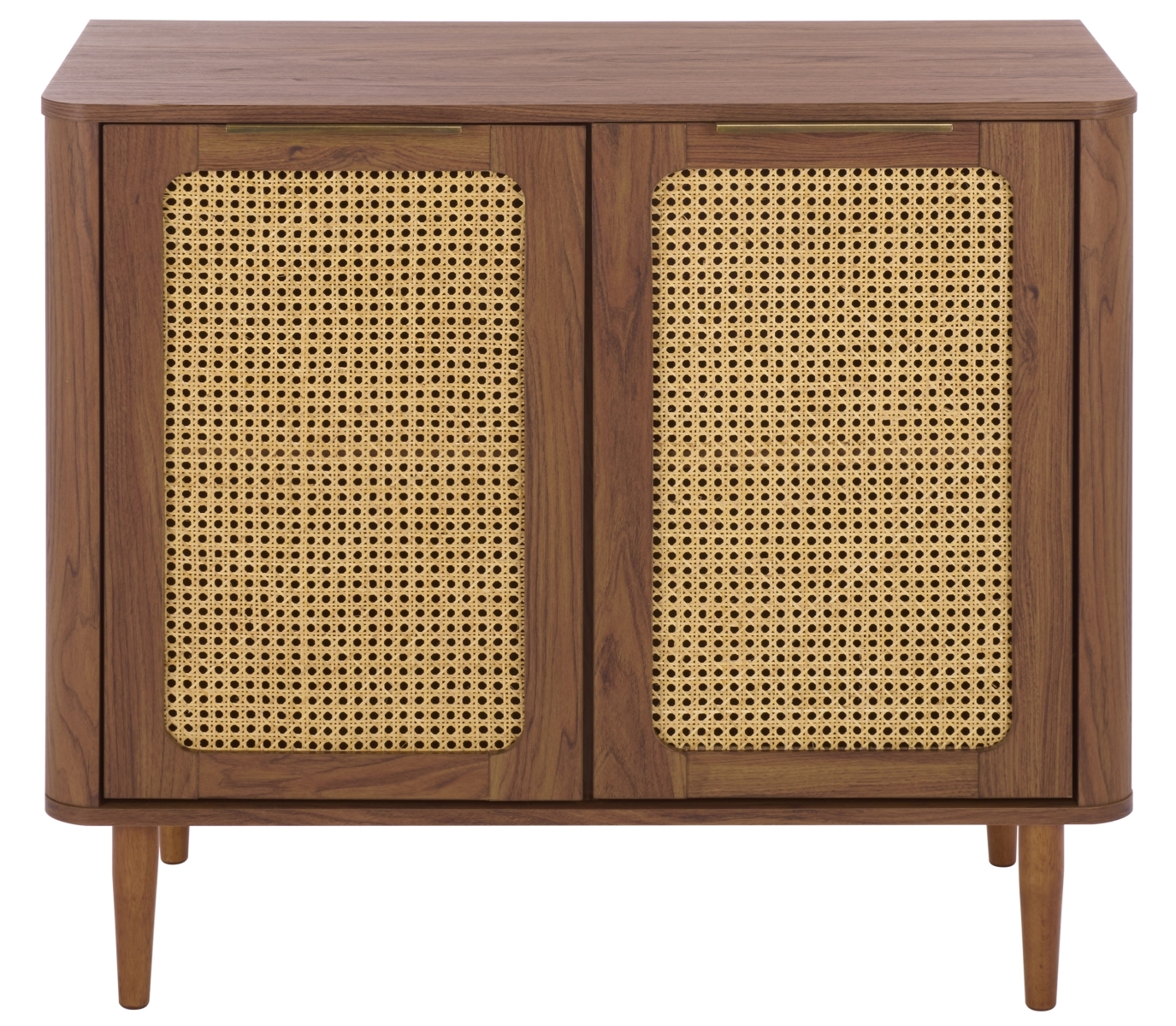 Brey 2 Door Compact Sideboard - Walnut / Brass - Image 0