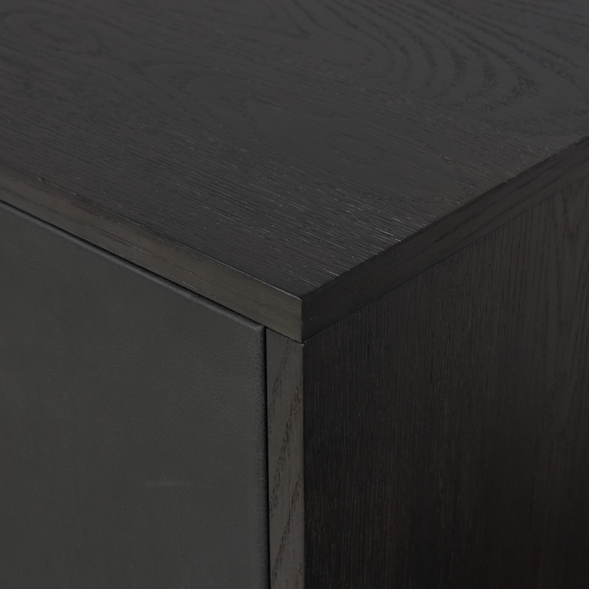 Posada Media Console - Worn Black Oak Veneer - Image 6