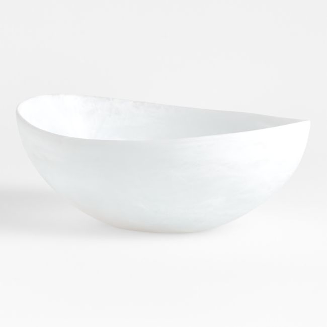 Naya White Resin Serving Bowl - Image 0