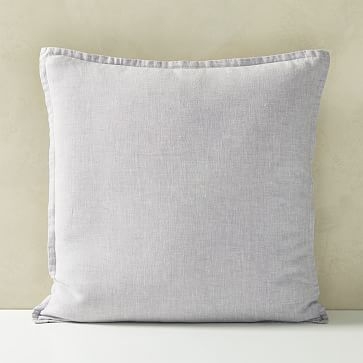 Belgian Flax Linen Pillow Cover, Pale Lilac, 20"x20" - Image 0
