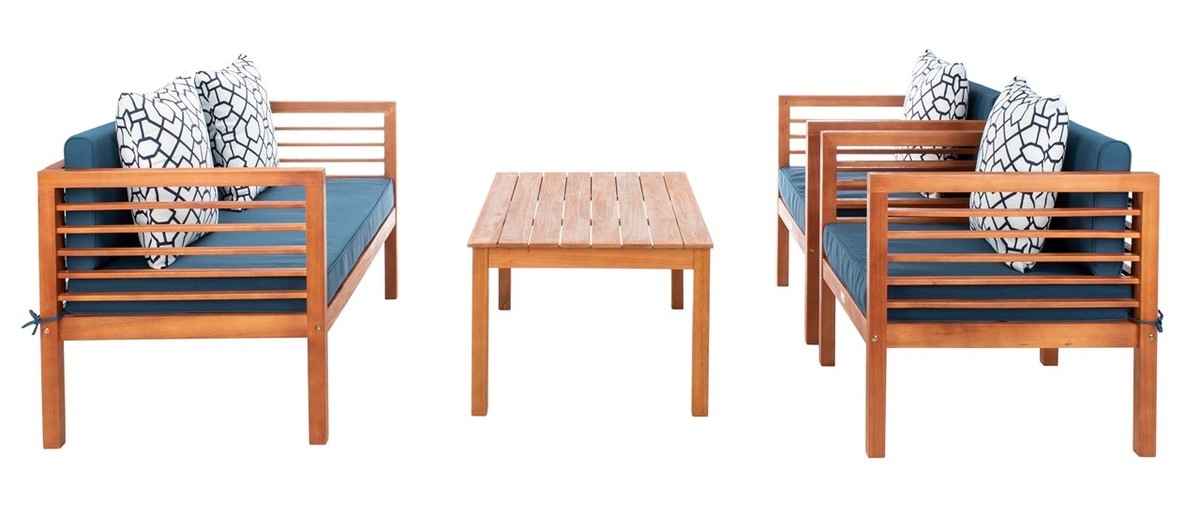 Alda 4 Piece Set - Natural/Nvy + Trellis P - Safavieh - Image 2