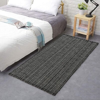 Carpet, Stripe Hand-Woven Recycled Cotton Woven Reversible Running Small Area Carpet Floor Mat For Laundry Room Kitchen Bathroom Bedroom Dormitory Carpet - Image 0